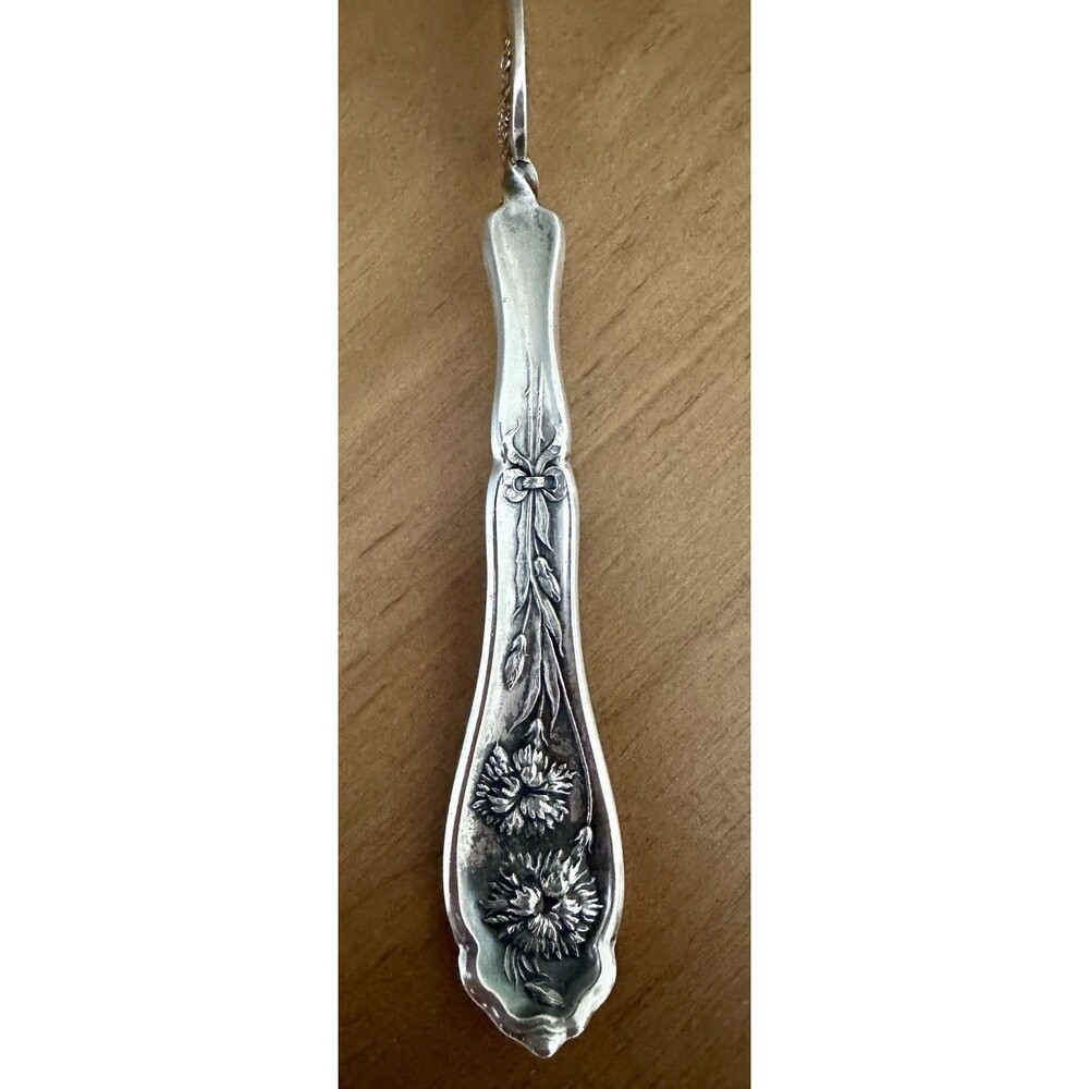 Carnation Silverplate Master Twist ButterKnife W R Keystone Oneida 1908 Antique